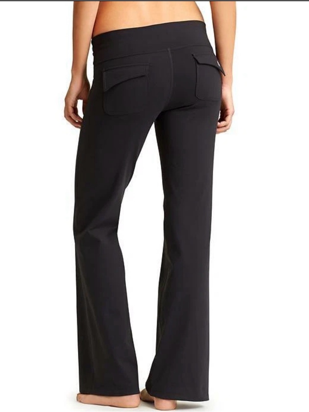 Athleta Black low rise Wide-Leg Lounge Pants with Back Flap Pockets
